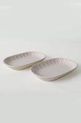 Set 2 platouri X00017600, roz, ceramica, 15x25 cm