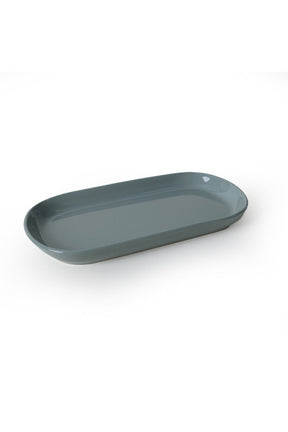 Set 2 platouri X00017767, verde, ceramica, 14x28 cm