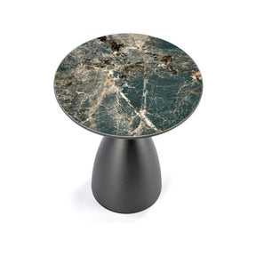 Masuta de cafea MORENA, negru/verde, ceramica, 50x52 cm