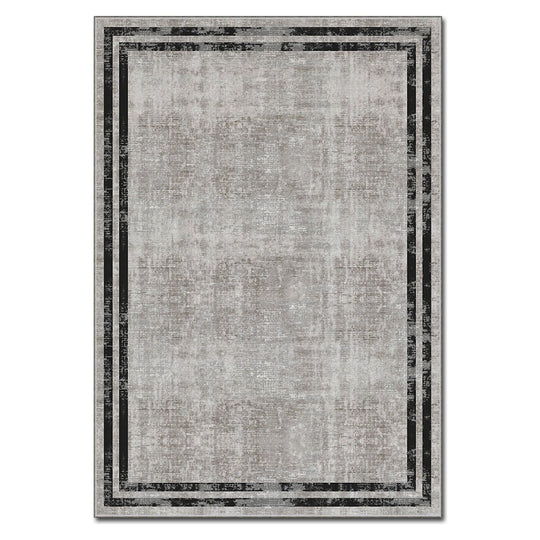 Covor, 160x230 cm, forma dreptunghiulara, poliester, bej/negru, ASR CRPT-129