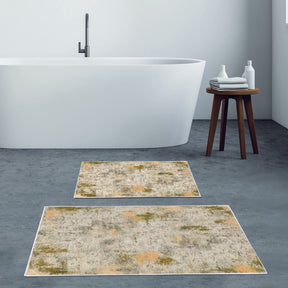 Set 2 covorase baie KT495 V2, poliester, multicolor, 50×60/60×100 cm