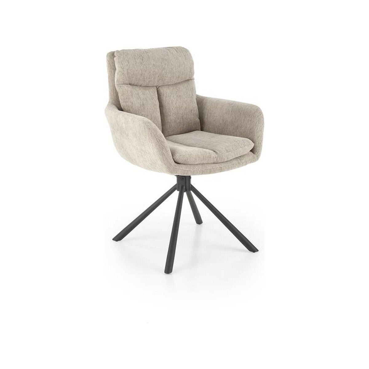 Scaun rotativ K495, bej, stofa clasica, 87x60x65 cm