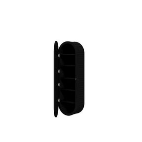 Dulap baie VENEZIA, negru mat, PAL laminat, cu o usa, 43x25x132 cm