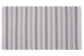 Set 2 prosoape baie STRIPE, maro/alb, bumbac, 50x90 cm