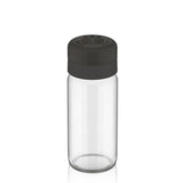 Set 2 recipiente condimente C-00153, negru/transparent, sticla/plastic, 6x6x16 cm