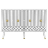 Comoda CARBIN, alb/auriu, PAL melaminat, 120x30x80 cm