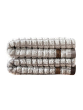 Set 4 prosoape baie NATURE, alb/maro, bumbac/poliester, 50x90 cm