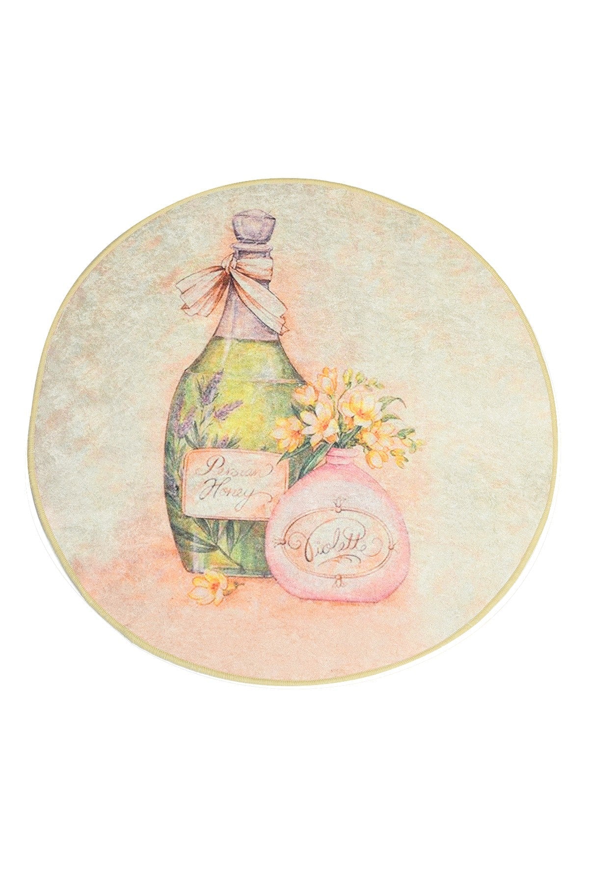 Covoras baie VIOLETA DJT, 100x100 cm, forma rotunda, poliester, multicolor