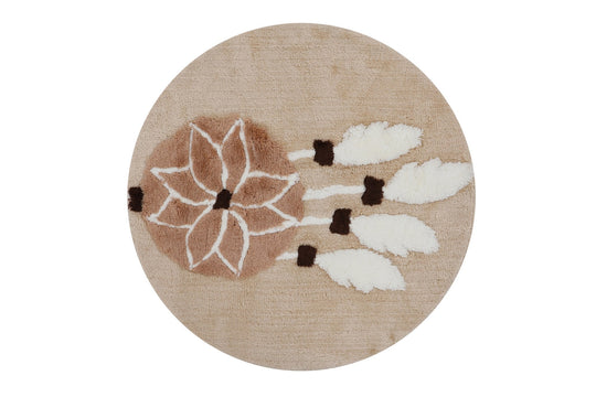 Covoras baie RUYA, 90x90 cm, forma rotunda, acril, multicolor