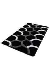 Covoras baie 359CHL1963, 70x120 cm, forma dreptunghiulara, acril, negru