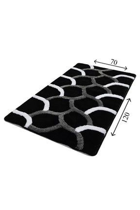 Covoras baie 359CHL1963, acril, negru, 70×120 cm