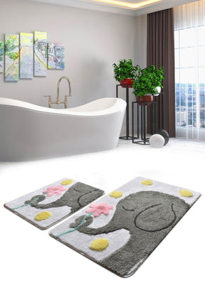 Set 2 covorase baie 359CHL2126, forma dreptunghiulara, acril, multicolor
