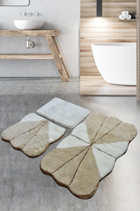 Set 3 covorase baie LESSIE, forma dreptunghiulara, acril, multicolor
