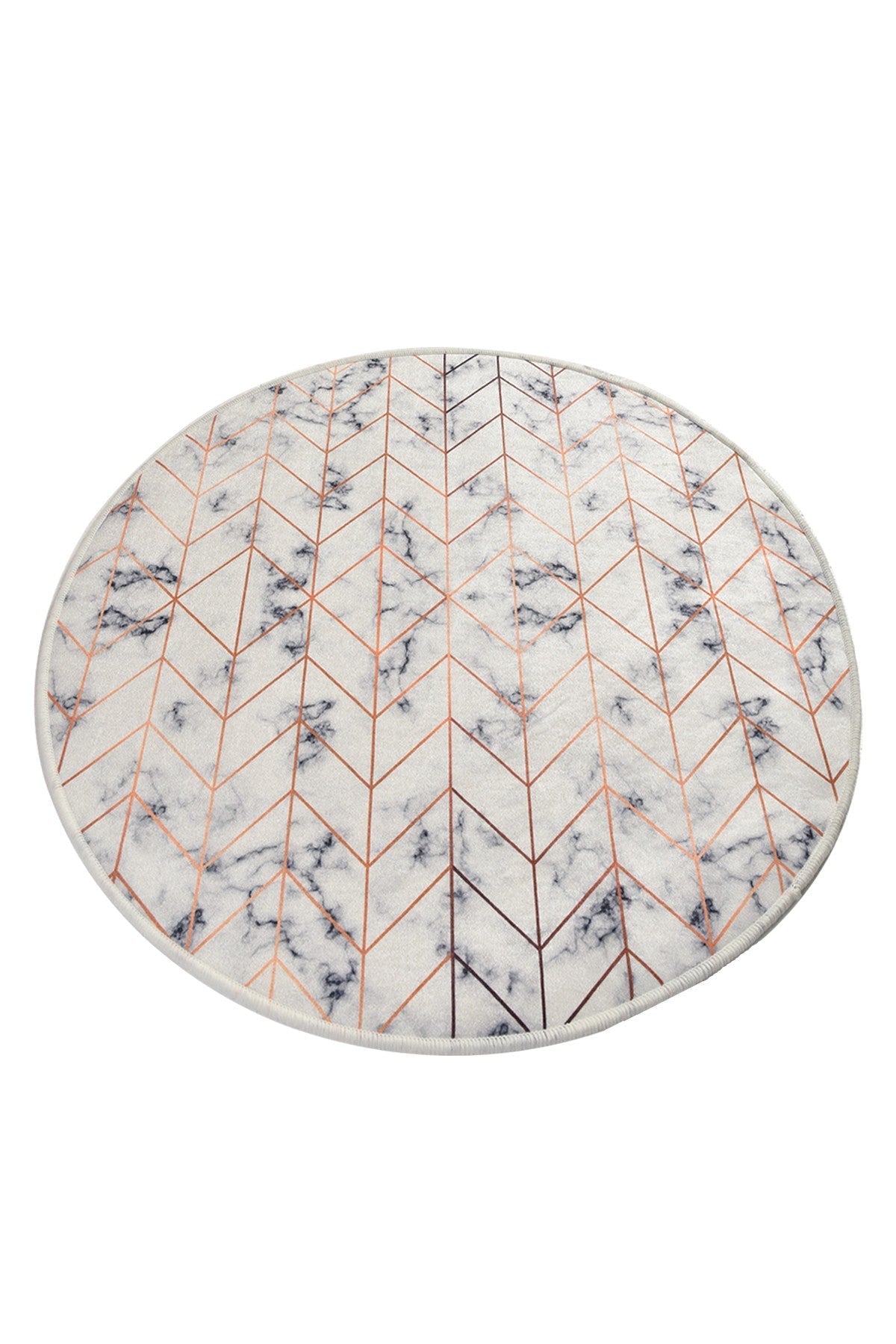 Covoras baie MOREA DJT, 100x100 cm, forma rotunda, poliester, multicolor