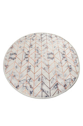 Covoras baie MOREA DJT, 100x100 cm, forma rotunda, poliester, multicolor