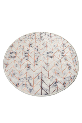 Covoras baie MOREA DJT, 100x100 cm, forma rotunda, poliester, multicolor