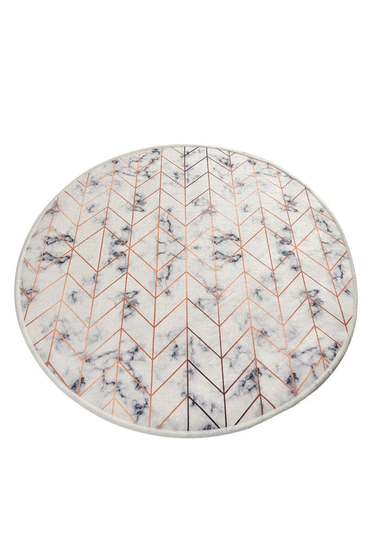 Covoras baie MOREA DJT, 100x100 cm, forma rotunda, poliester, multicolor