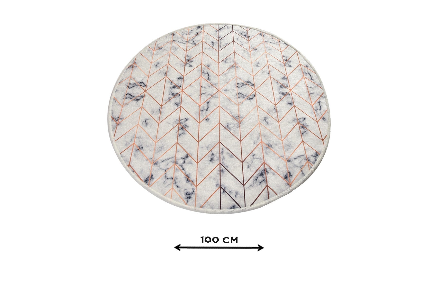 Covoras baie MOREA DJT, 100x100 cm, forma rotunda, poliester, multicolor