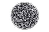 Covoras baie KOZZY, 140x140 cm, forma rotunda, poliester, negru
