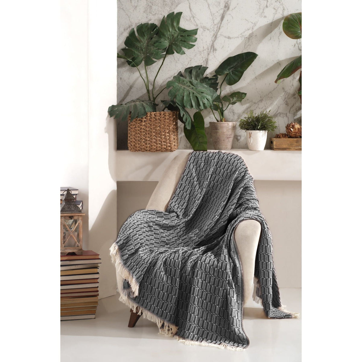 Patura Vizyon, gri antracit, 70% bumbac/30% poliester, 170x210 cm