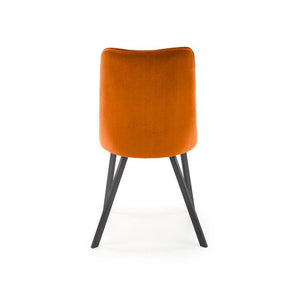 Scaun K450, scortisoara/negru, stofa catifelata/metal, 44x58x85 cm