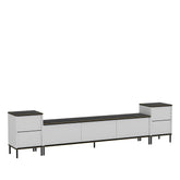 Comoda TV IMAJ, alb/negru, PAL melaminat, 180x35x42 cm