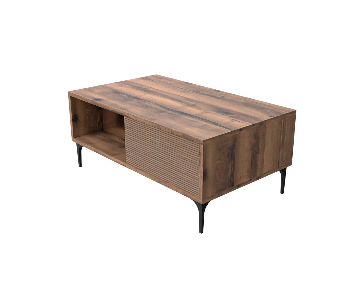 Masuta cafea BENITO 2096, nuc, PAL melaminat, 90x54x39 cm | OCEAN