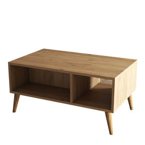 Set mobila living 389MZA2122, 3 piese, stejar, PAL melaminat