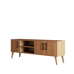 Set mobila living 389MZA2122, 3 piese, stejar, PAL melaminat