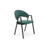 Scaun K473, stofa catifelata verde inchis, 54x58x82 cm