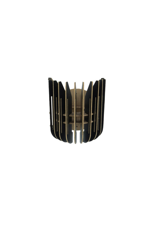 Set 2 aplice 210-LS2, negru, 19x16x20 cm