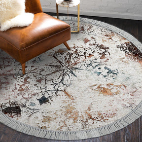 Covor, 160x160 cm, forma rotunda, poliester 100%, multicolor, ALN400609RN12
