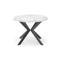Masa extensibila PERONI, alb/gri/negru, PAL furniruit /otel, 100/250x100x75 cm