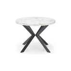 Masa extensibila PERONI, alb/gri/negru, PAL furniruit /otel, 100/250x100x75 cm