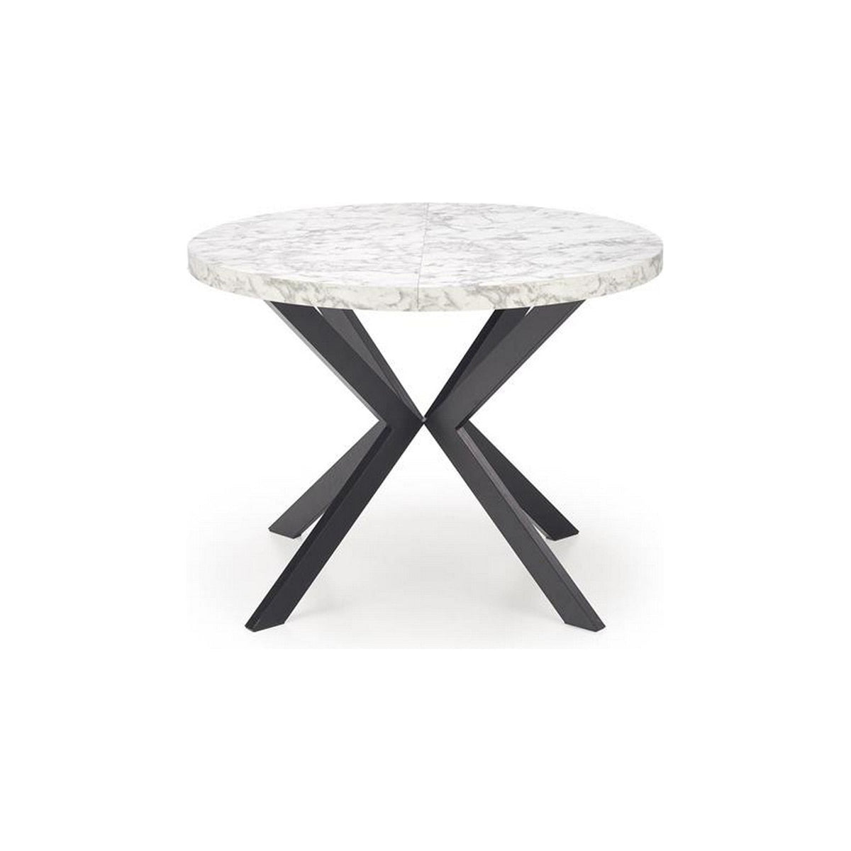 Masa extensibila PERONI, alb/gri/negru, PAL furniruit /otel, 100/250x100x75 cm