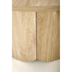 Masa rotunda HUGO, stejar natural furniruit, 120x76 cm