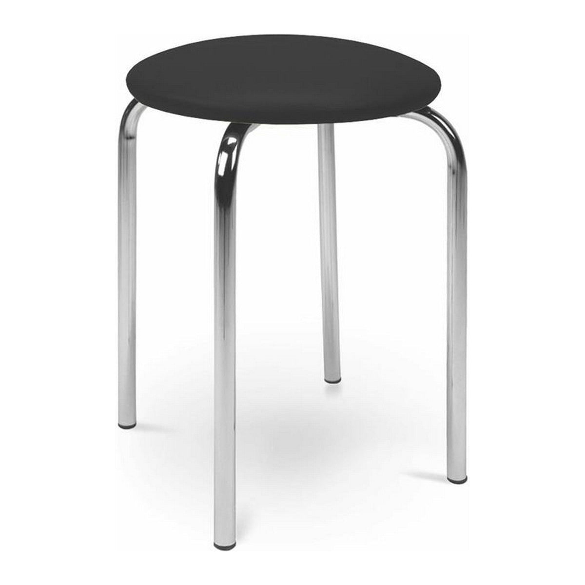 Scaun CHICO, negru/crom, PVC, 41x44 cm