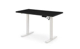 Masa birou B54, negru/alb, PAL laminat/otel, 120x60x75-120 cm