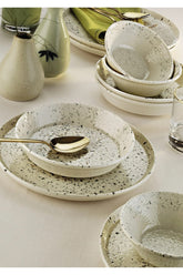 Set de cina MCH-07-18-PRC, 18 piese, crem, portelan