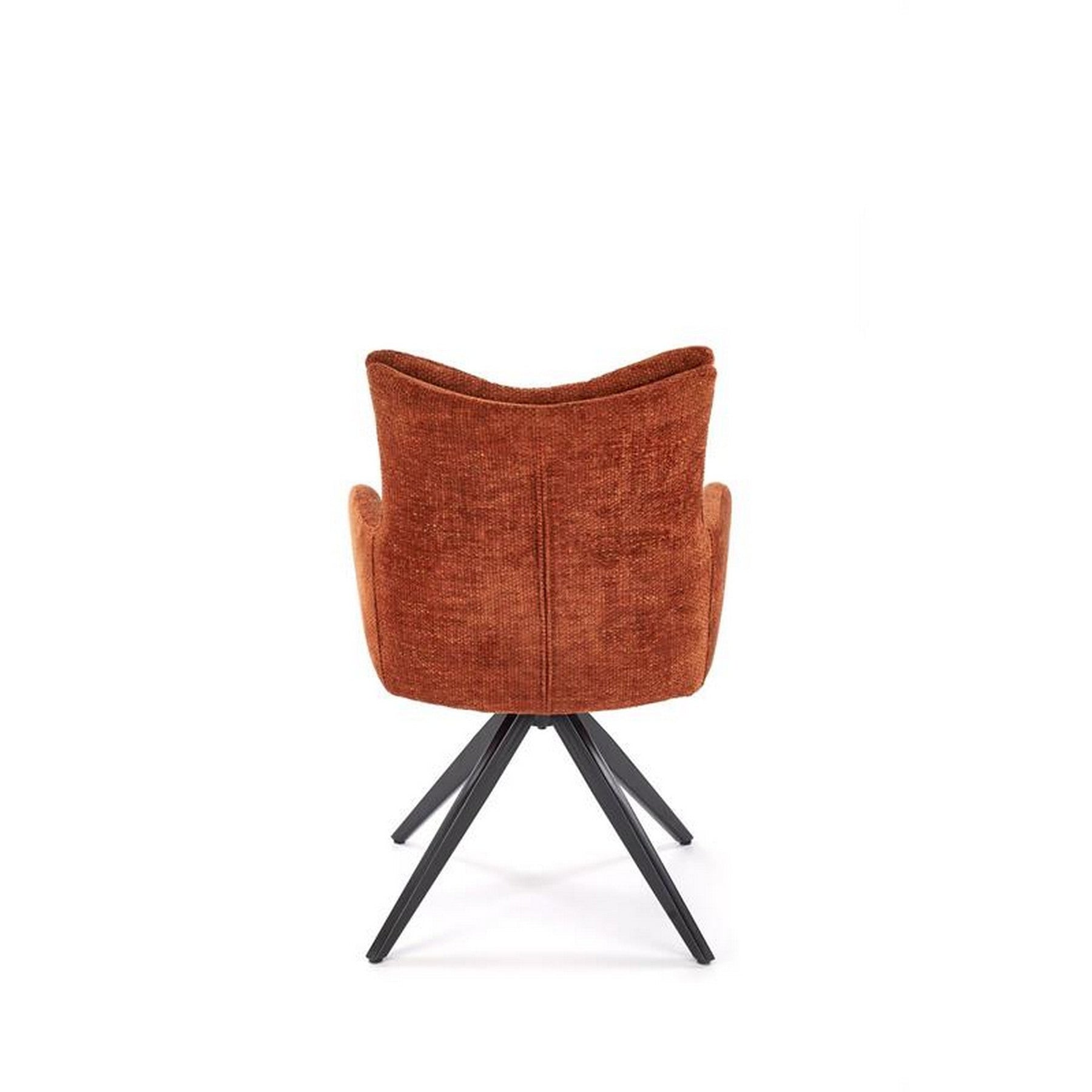 Scaun rotativ K540, caramiziu/negru, stofa clasica/metal, 60x63x89 cm