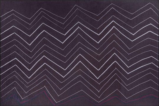 Covor ADA, 75x150 cm, forma dreptunghiulara, poliester, negru/alb, AL 289