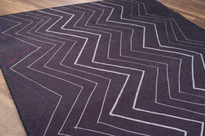 Covor ADA, 75x150 cm, forma dreptunghiulara, poliester, negru/alb, AL 289