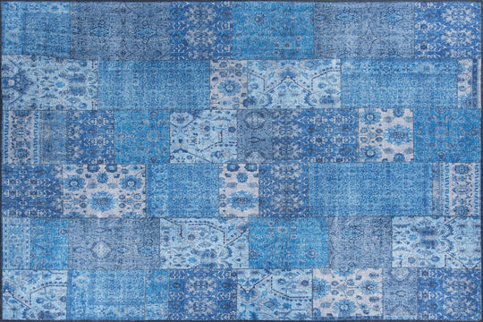 Covor JAZZ CHENILLE, 75x150 cm, forma dreptunghiulara, poliester, albastru, AL 325