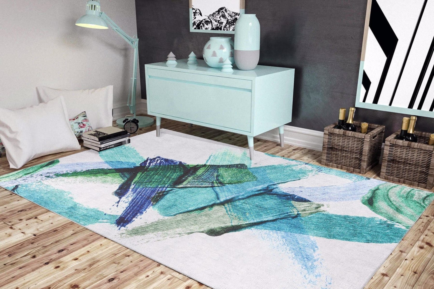 Covor FUNK CHENILLE, 75x150 cm, forma dreptunghiulara, poliester, multicolor, AL 287