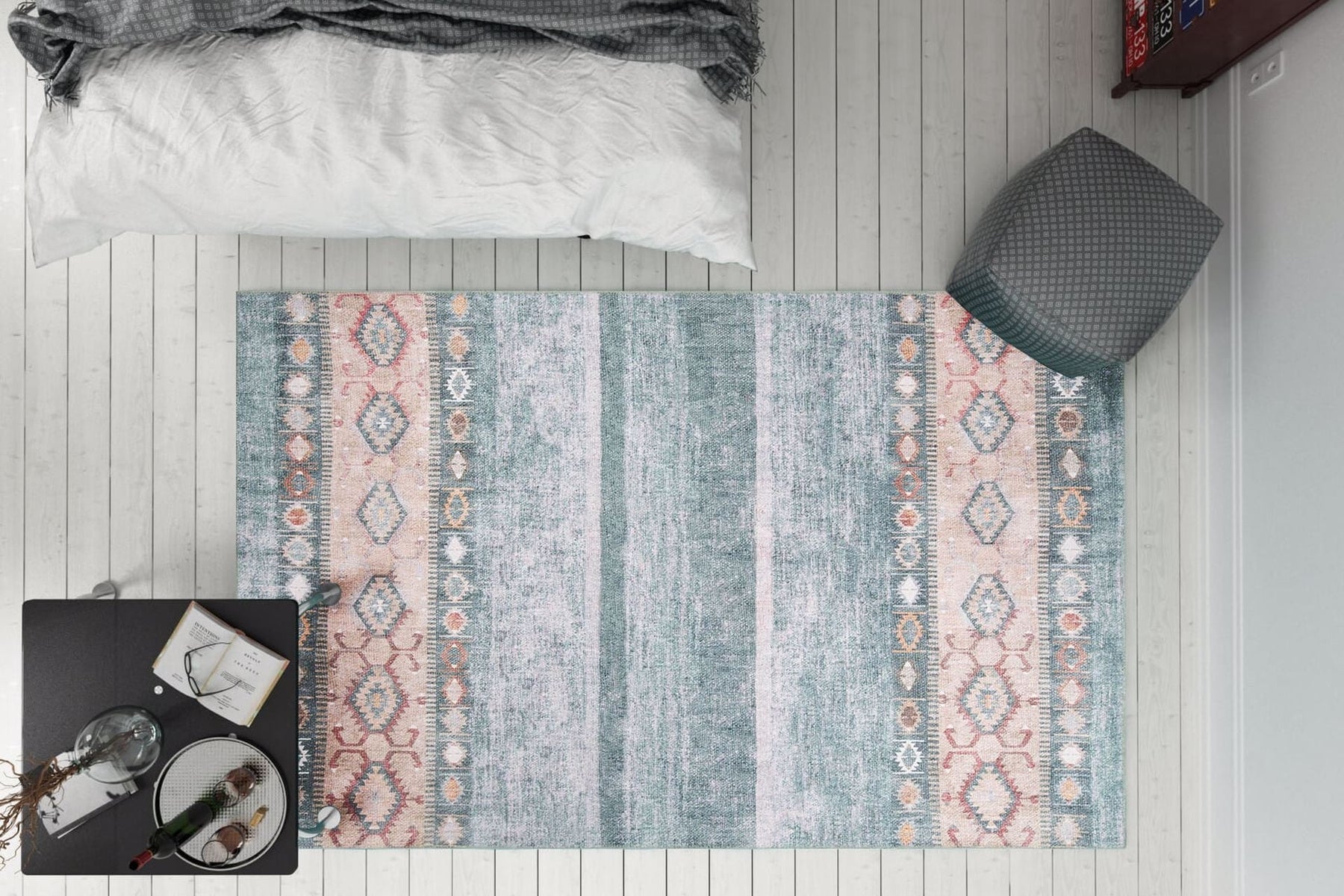 Covor SOUL CHENILLE, 75x150 cm, forma dreptunghiulara, poliester, multicolor, AL 257