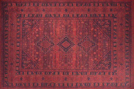 Covor SOUL CHENILLE, 75x150 cm, forma dreptunghiulara, poliester, rosu, AL 219