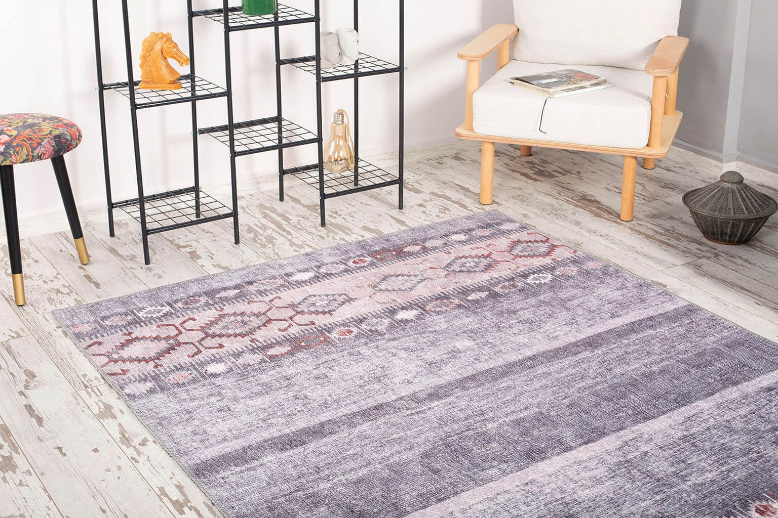 Covor SOUL CHENILLE, 75x150 cm, forma dreptunghiulara, poliester, multicolor, AL 218