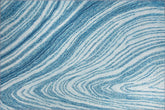 Covor FUSION CHENILLE, 75x150 cm, forma dreptunghiulara, poliester, albastru/alb, AL 268