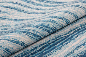 Covor FUSION CHENILLE, 75x150 cm, forma dreptunghiulara, poliester, albastru/alb, AL 268
