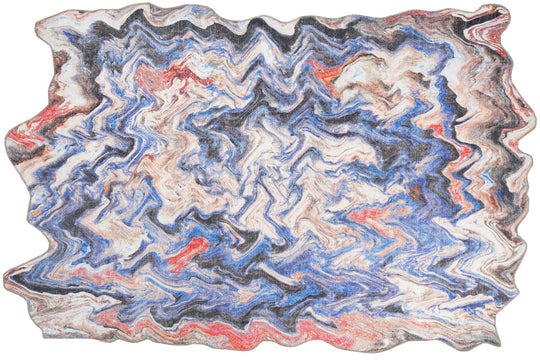 Covor FUSION CHENILLE, 75x150 cm, forma atipica, poliester, multicolor, AL 208